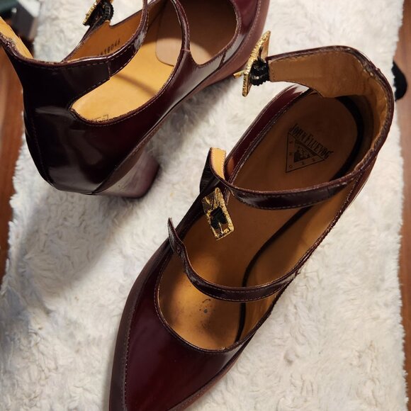 Bordeaux suede /glossy leather Fluevog US size 6.5 (70% off original price!) - Picture 4 of 4